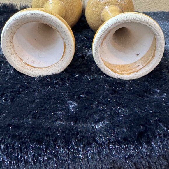 Signed Handcrafted Ceramic Goblets With Textured Stems & Rustic - Picture 7 of 10